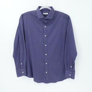 Rye 51 Shirt Mens Large Blue Casual Luxury Tailored Dress Business Office Casual